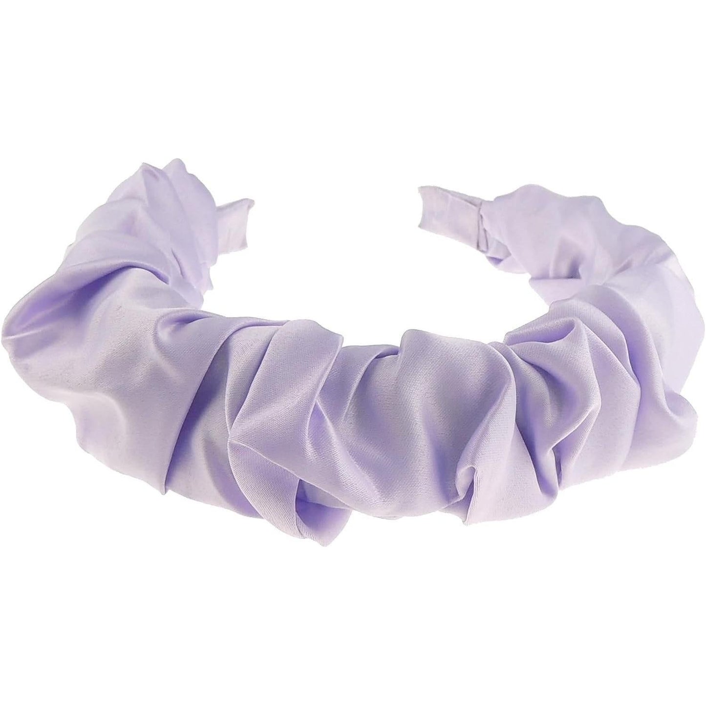 Girls Women Rouched Summer Evening Wedding Bridal Party Christmas Bridesmaid Birthday Satin Fabric Headband Alice Band Hair Accessories Headpiece