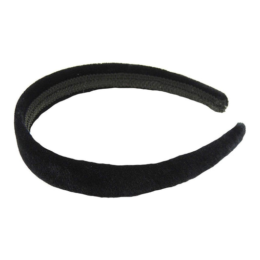 SMALL HEAD WOMEN GIRLS School Birthday Party Wedding Special Occasion Hair Accessories Plain Slightly Padded 2.5cm Black Velvet Short Long Hair Headband Alice Band Hairband