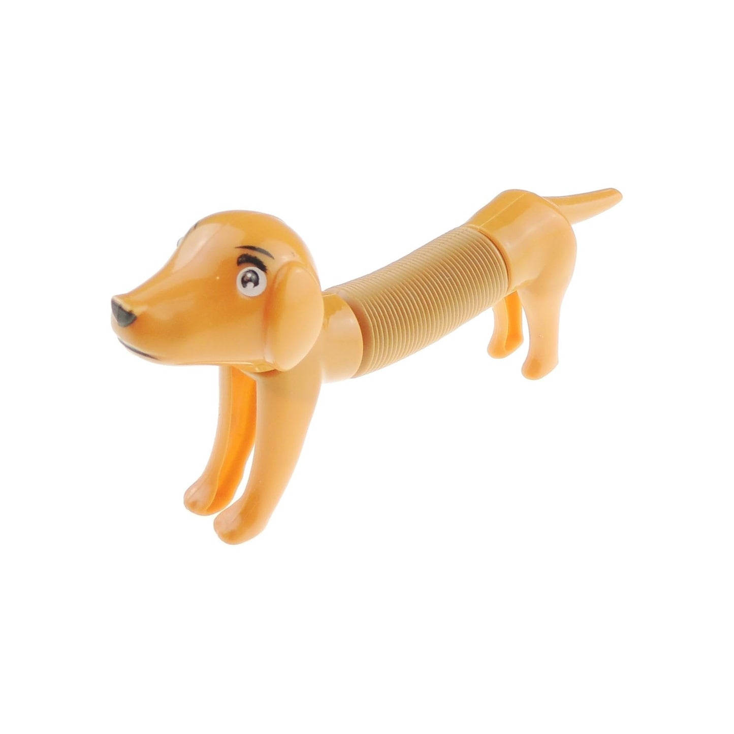 Adults Unisex Kids Children Boys Girls Stretchy Squishy Twist Tube Stress Relief,Anxiety,Special Needs, ADHD,Autism,Fun Toys Animal Sensory Noise Pop Sausage Dachshund Puppy Dog Toy (Light Brown)