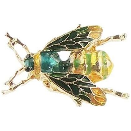 Ladies Enamel Black Lapel Pin Brooch Insect Lover Wasp Bumble Bee