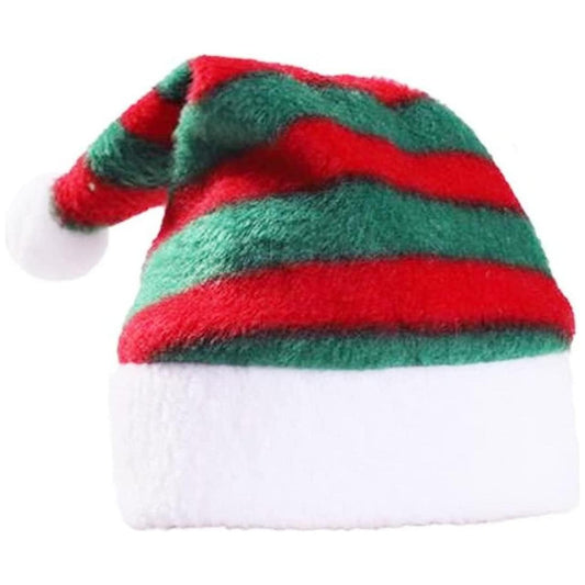 Cute Festive Red Funny Santa Claus Father XMAS Christmas Party Warm Fleece Cap Hat Boy Girl SMALL DOG BREED ONLY Puppy Kitten Cat Accessories Costume Clothes Fancy Dress