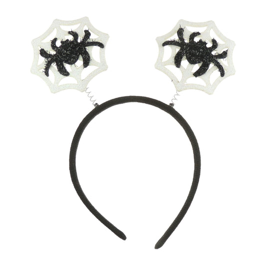 Womens Girls Mens Fancy Dress Up Party Role School Play Costume Hen Do Halloween Deely Deeley Bopper Animal Headband Hairband Hair Alice Band Goth Steampunk Black White Spider Web