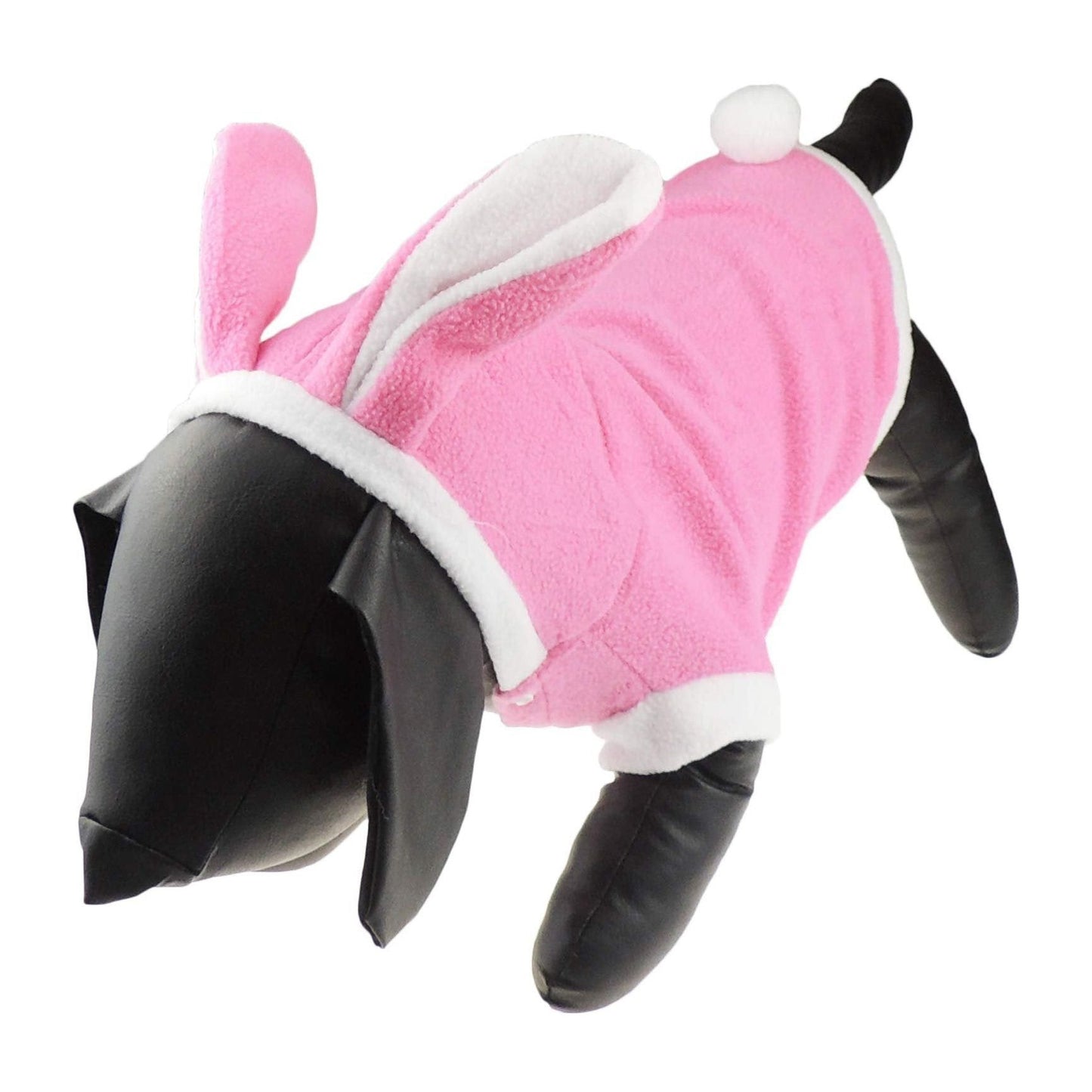 Cute Funny SMALL DOG ONLY Doggie Puppy Cat Accessories Halloween Easter Outfit Fleece Warm Winter Girl Boy Jumper Coat Clothes Hoodies Fancy Dress Costume Ideas Pullover Pink Bunny Rabbit