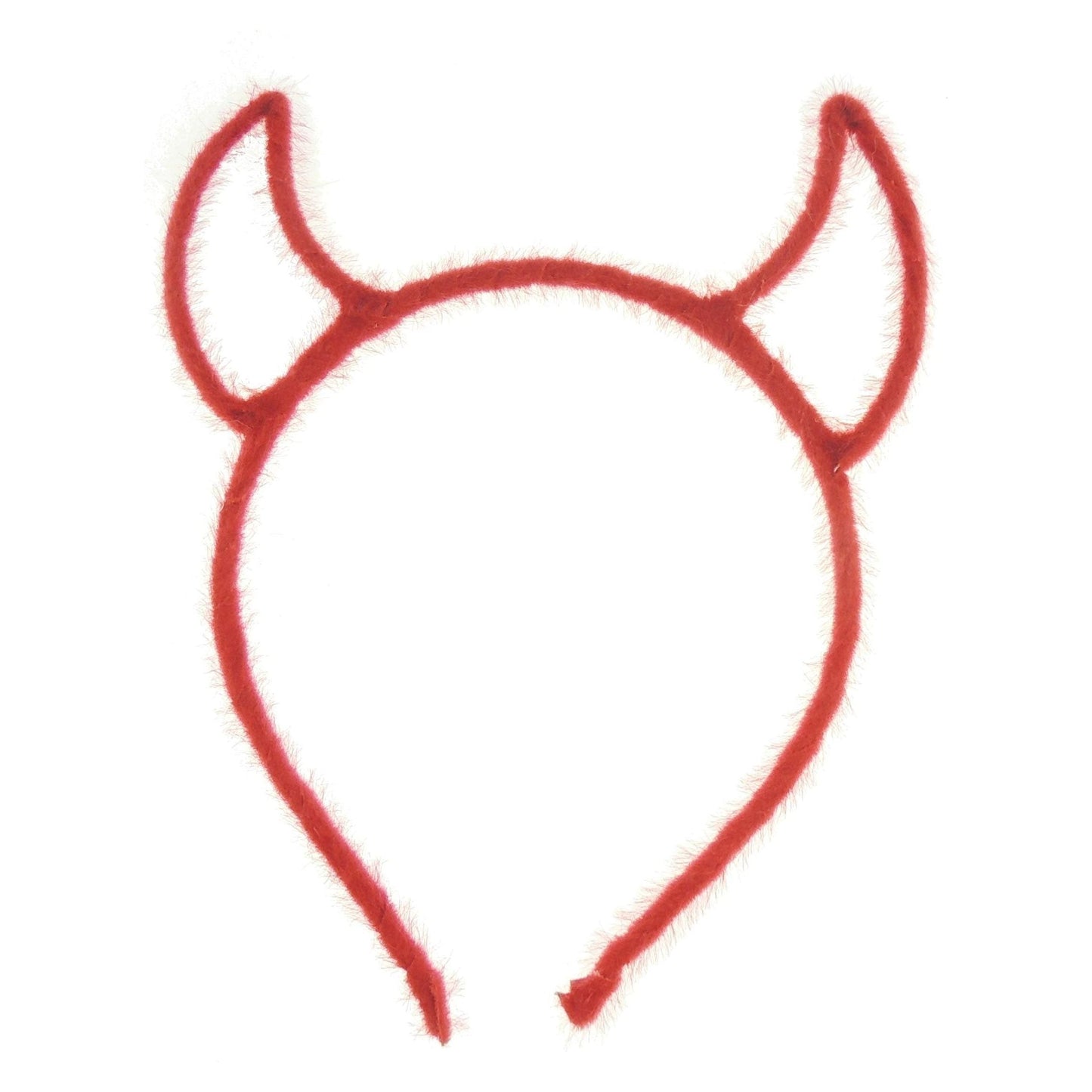 Girls Womens Halloween Fuzzy Covered Narrow .5cm Devil Horns Headband Alice Band