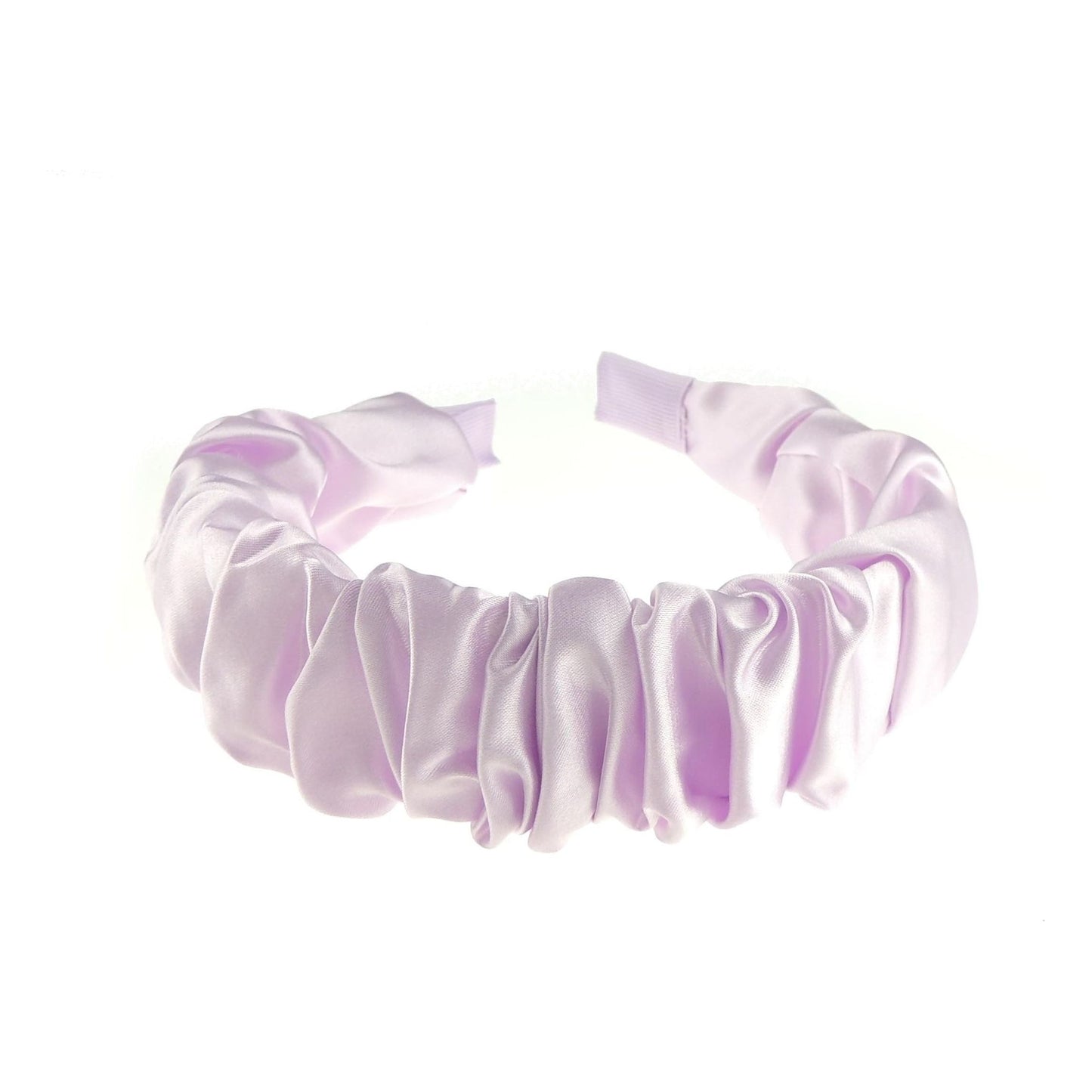 Girls Women Rouched Summer Evening Wedding Bridal Party Christmas Bridesmaid Birthday Satin Fabric Headband Alice Band Hair Accessories Headpiece