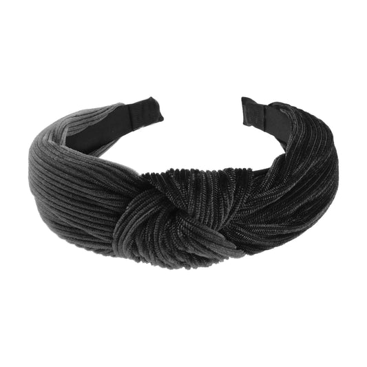 Ladies Draped Soft Velvet Pleated Knot Headband Alice Band