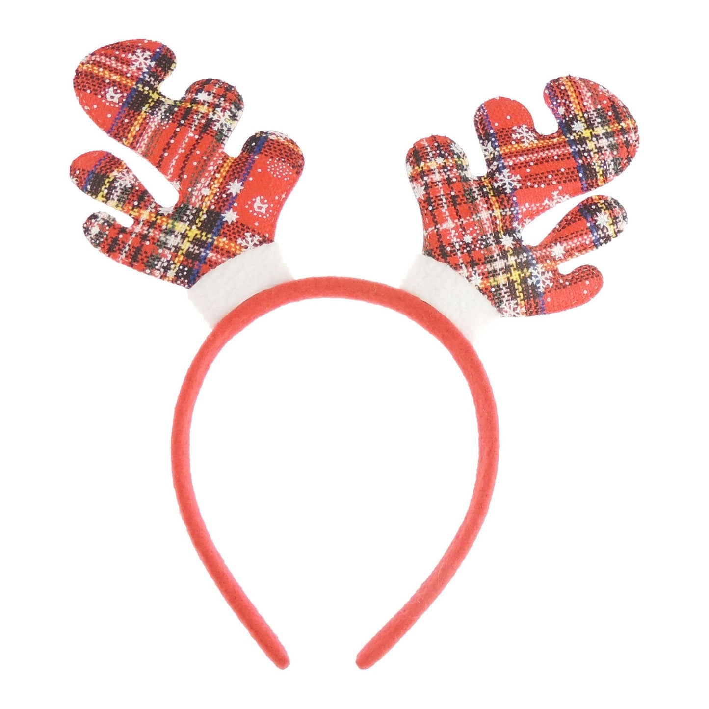 Unisex Womens Mens Festive Christmas Nativity Costume Outfit Party Headband Hair Hoop Alice Band Hairband Deeley Bopper Plush Deer Antler Ears Reindeer Red Green Tartan Plaid Snowflake