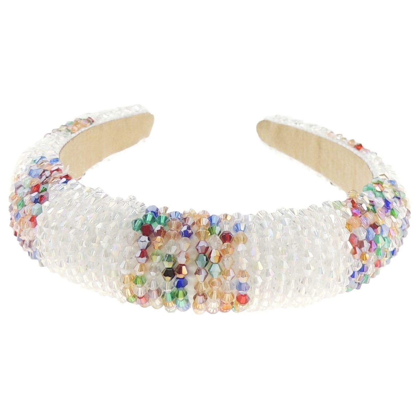 Ladies Bump Padded Beaded Crystal Evening Bridal Party Formal Headband