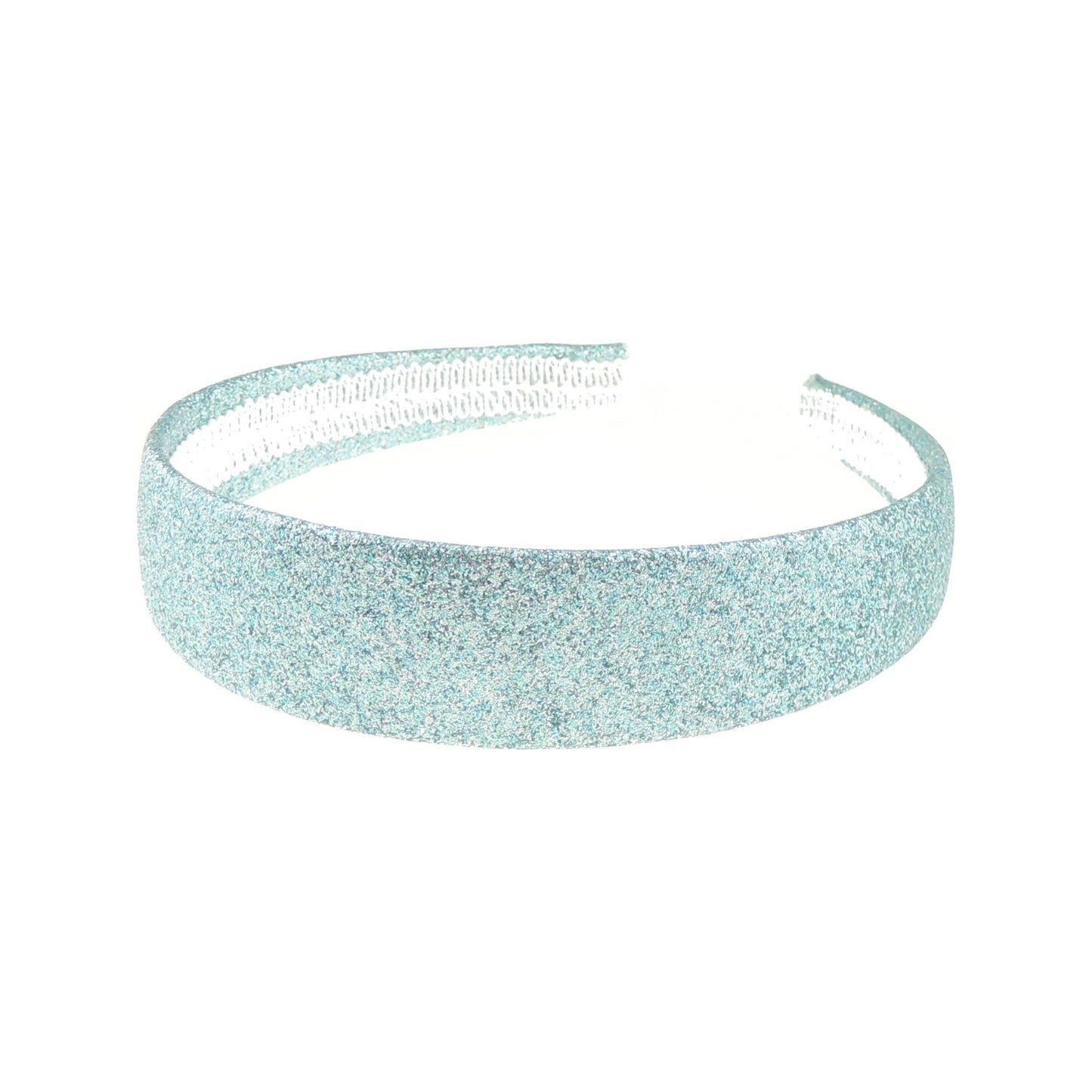 Ladies Girlz Sparkly Narrow Glitter Evening Party 2.5cm Headband Alice Band (White)