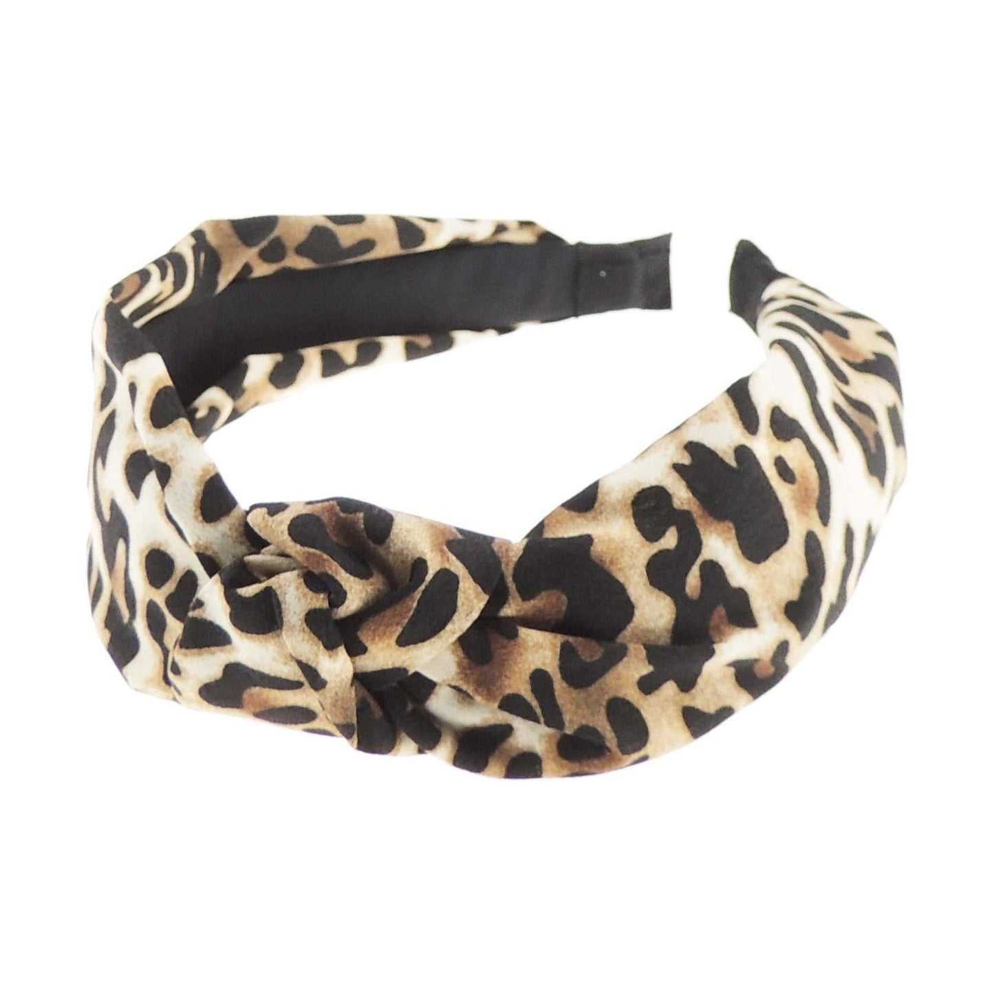 Women Girls Draped Top Knot Chiffon Headband Alice Band Animal Print