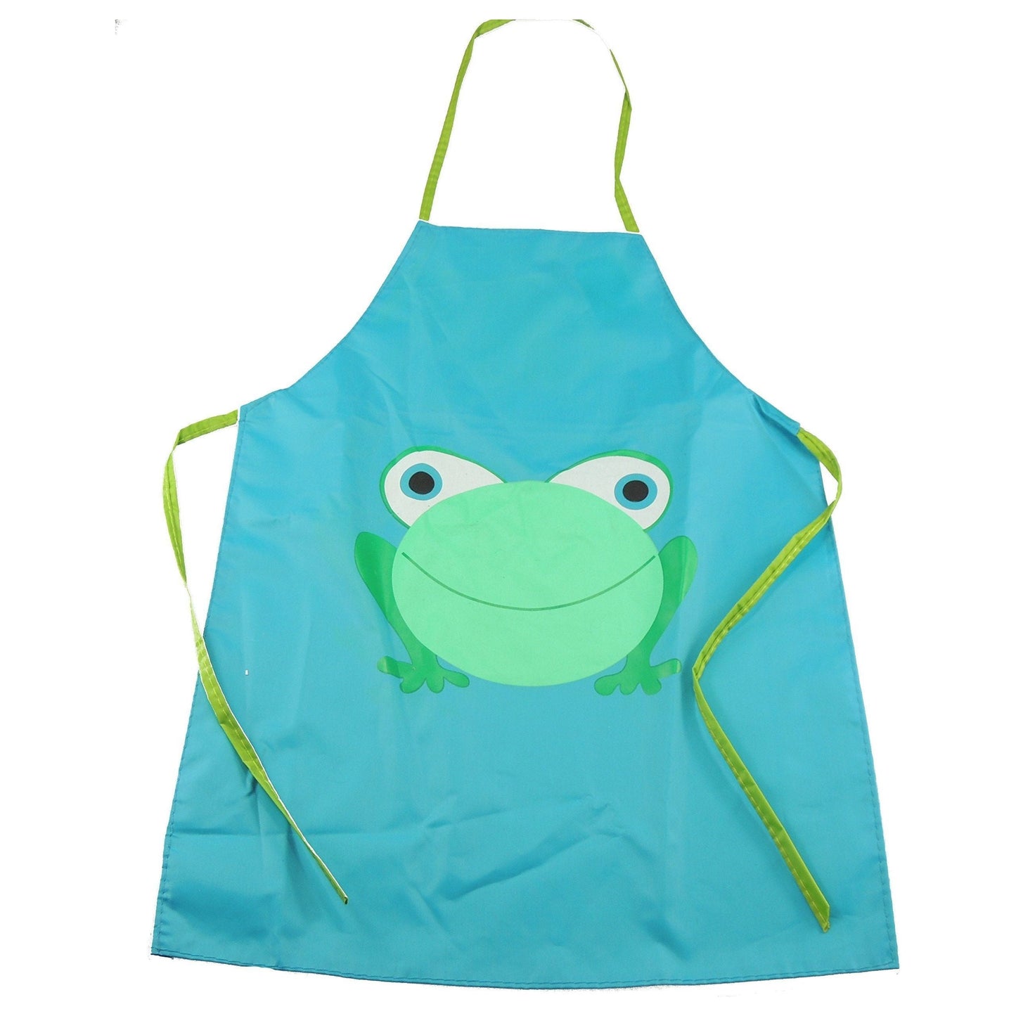 Cute Kids Girls Boys Childrens Toddler Nursery Kitchen Painting Gift Cooking Baking Crafts Art Easy Clean Smock Pinny Pinafore Tabbord Smock Apron Birthday Christmas Frog 2-7 Years