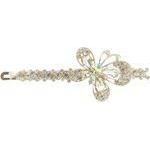 Ladies 9cm Crystal Diamante Hair Grip Slide Waves