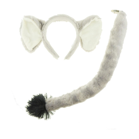 Cute Plush Faux Fur Fancy Dress Up Party Role School Play Cosplay Costume Christmas Halloween Deely Deeley Bopper Animal Headband Hairband Hair Alice Band Ears & Tail Set