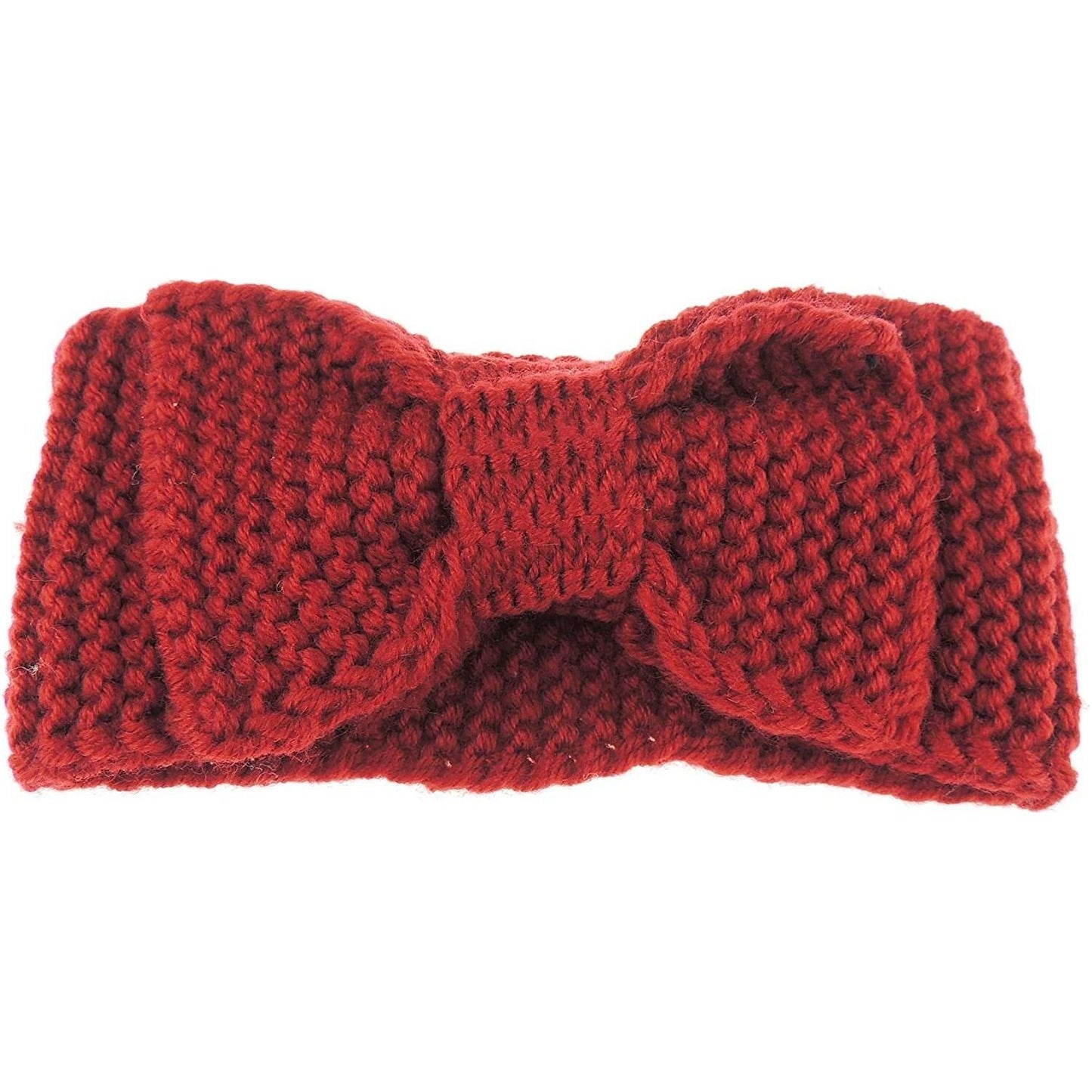 Ladies Warm Winter Knit Bow Detail Headband Wrap Ear Muffs