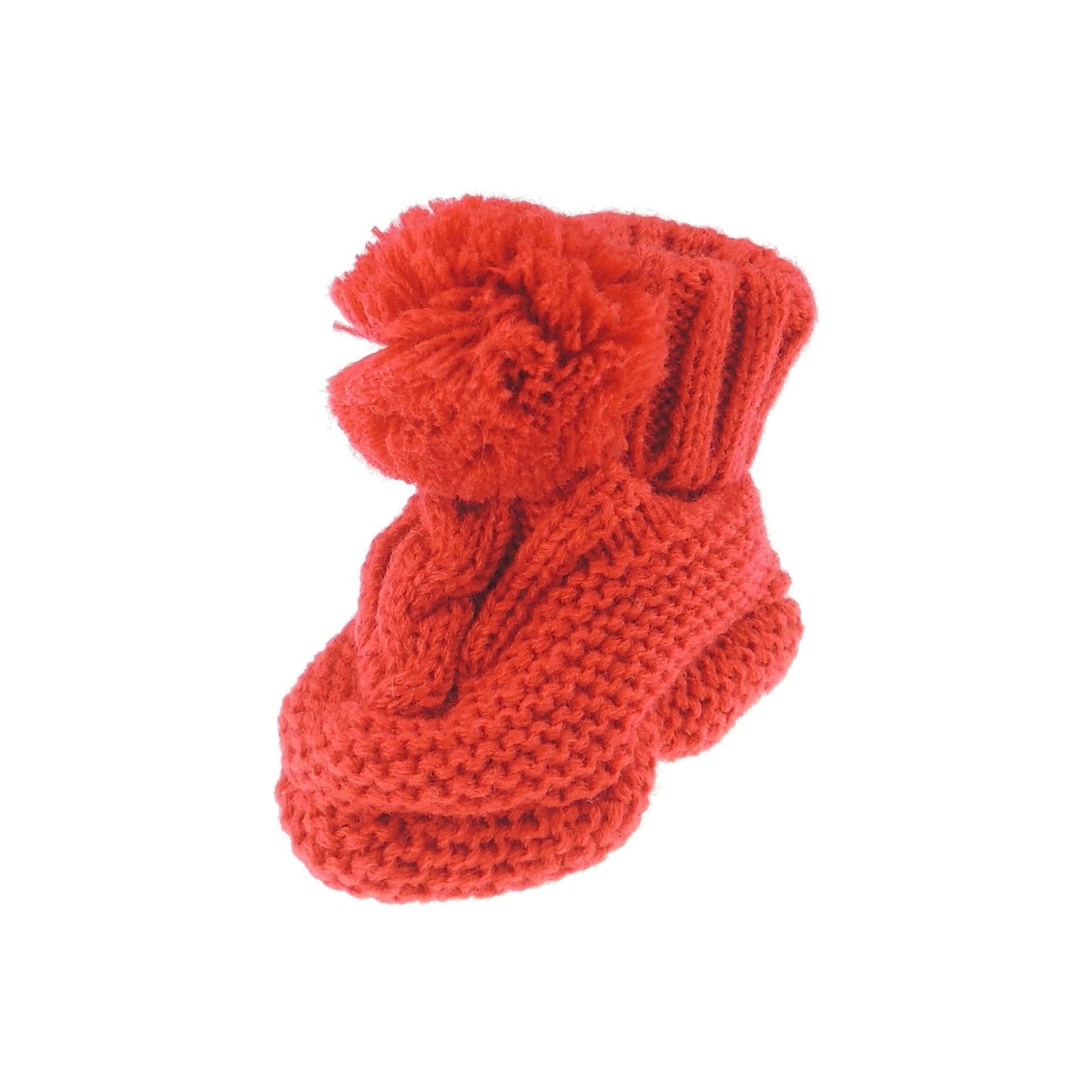 Cute Baby Girls Boys Infant Newborn Babies Warm WInter Crochet Knitted Cable Knit Pom Pom Shower Essential Pram Cot Crib Hospital Bootees Booties House Socks Slippers