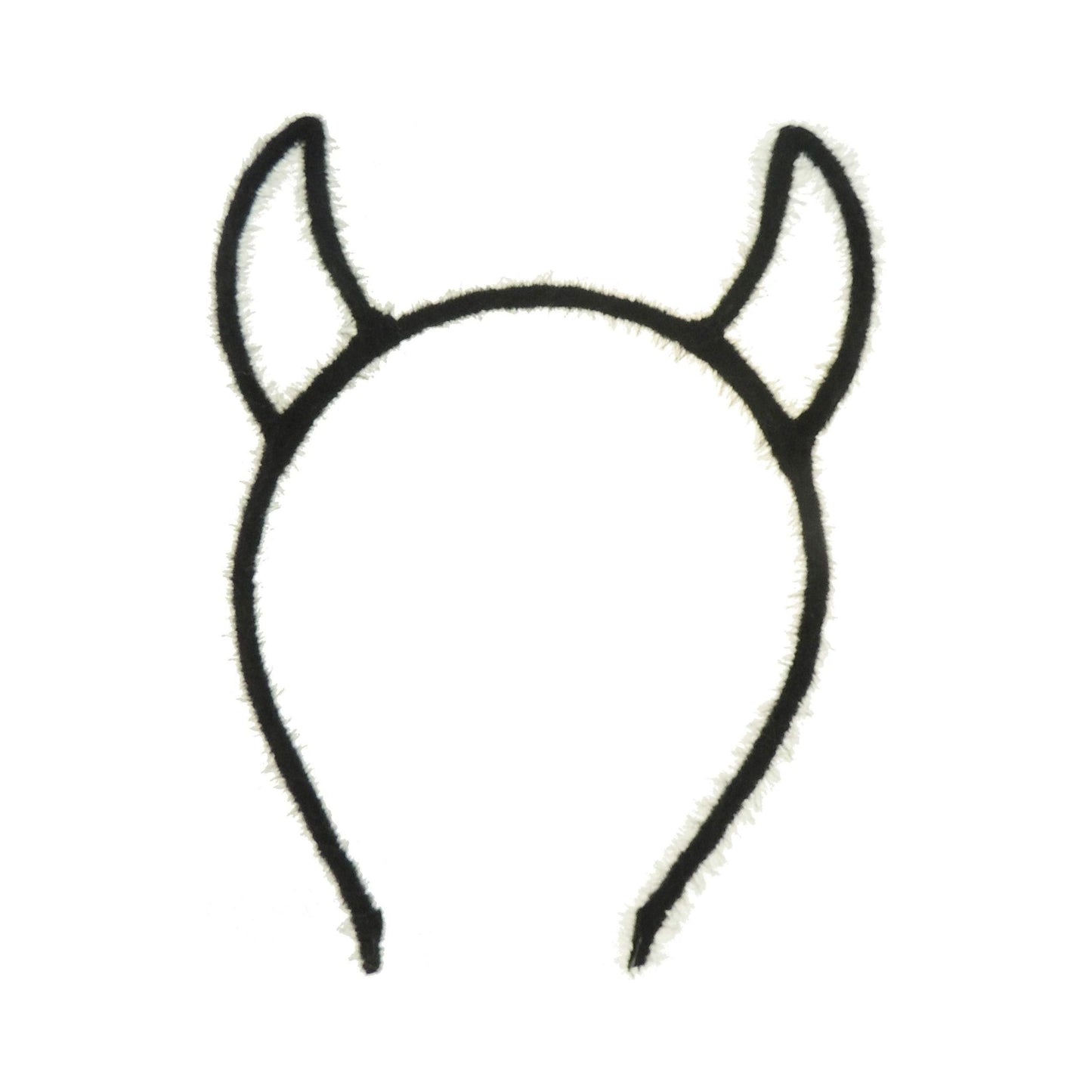 Girls Womens Halloween Fuzzy Covered Narrow .5cm Devil Horns Headband Alice Band