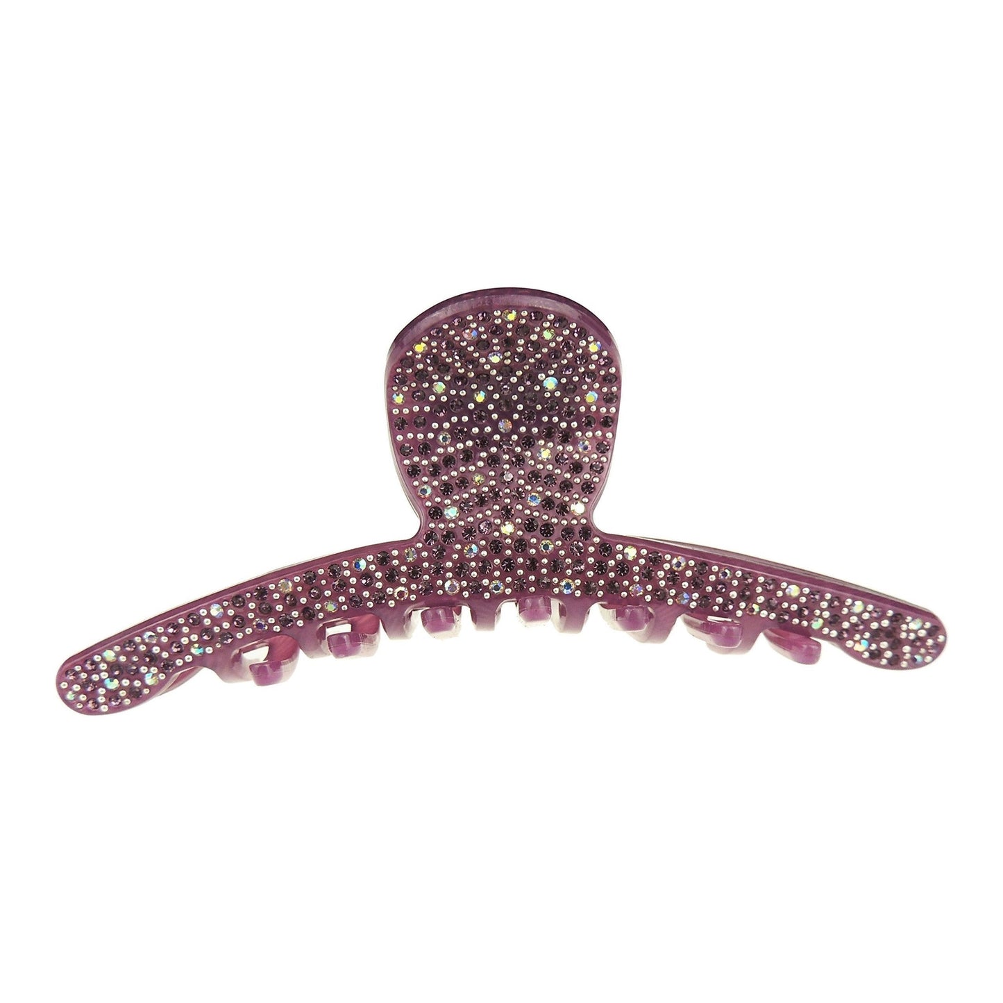 Sparkly Women Girls Thick Curly Hair Long Slim Crystal Diamante Rhinestone Gems Bulldog Wave Jaw Clip Octopus Clamp Grip Bridal Wedding Party Styling Claw Butterfly Claw