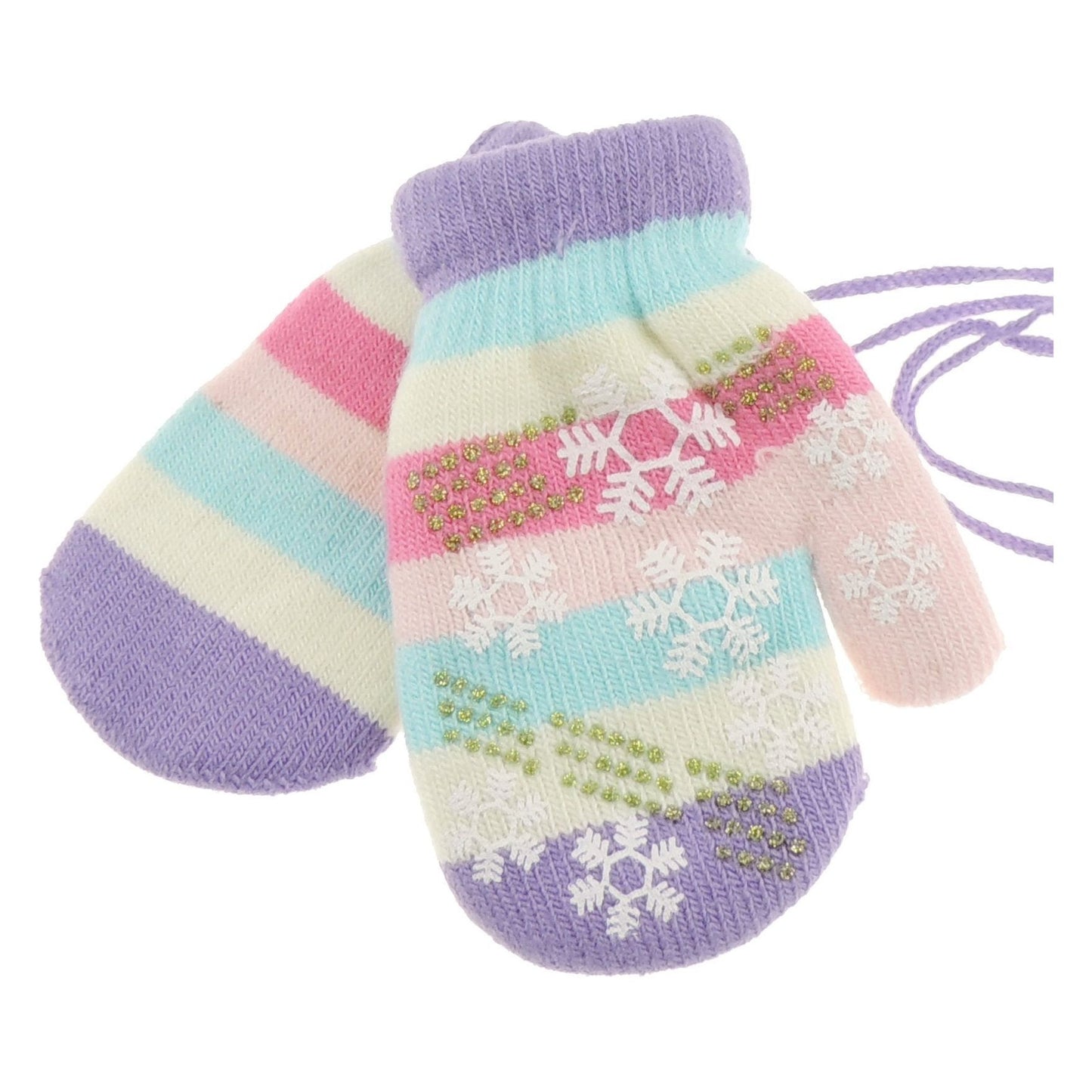 Soft Baby Girls Boys Kids Toddler Children Babies Knit Thermal Warm Winter Outdoor Hand Warmers Gloves Stripe Snowflake Chain String Mittens 6 9 Months 1 2 Years