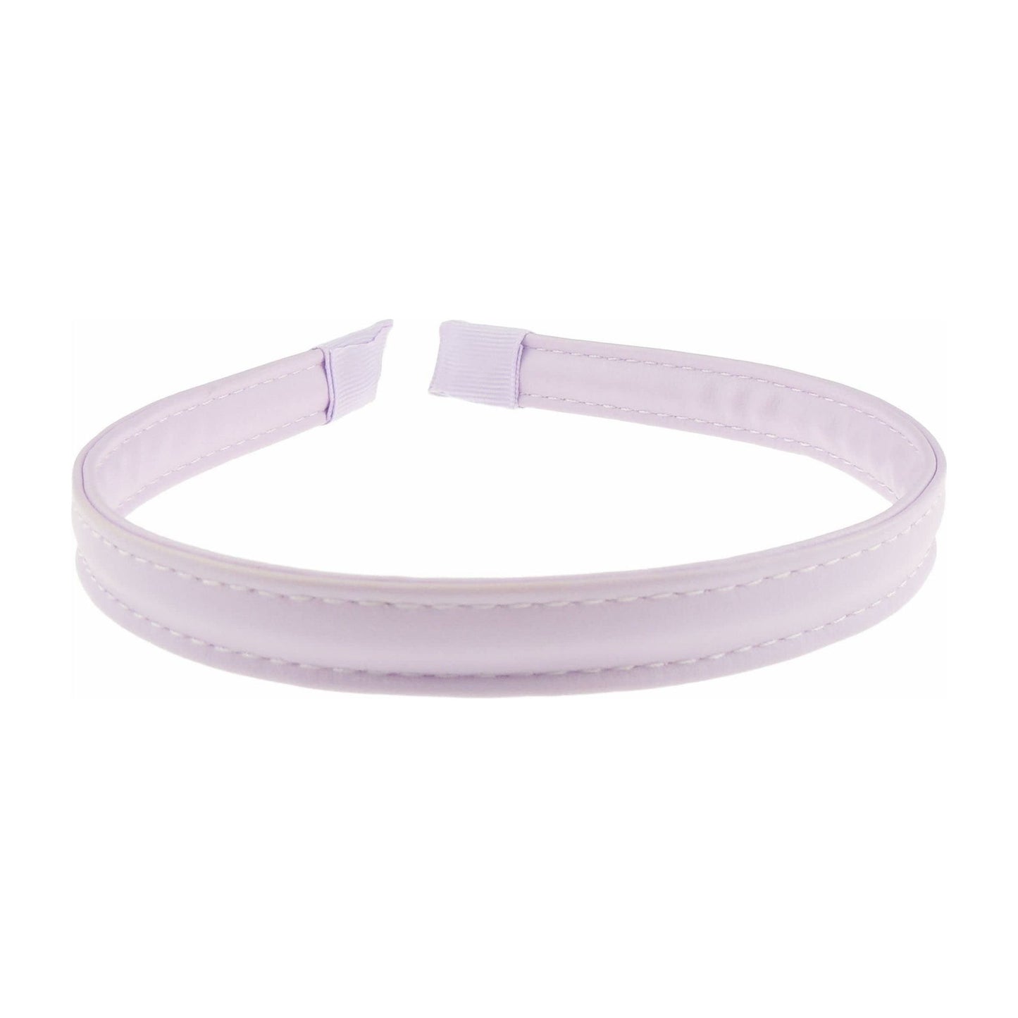 Ladies Leather Look Narrow Stitched Edge Headband Alice Band