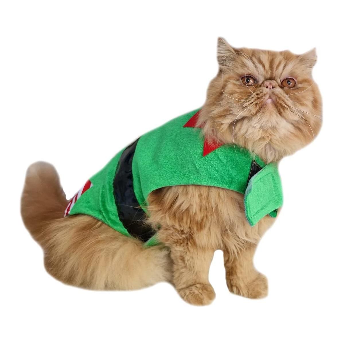 Cute Funny SMALL DOG ONLY Doggie Puppy Kitten Cat Christmas Xmas Outfit Fleece Warm Winter Girl Boy Jumper Coat Clothes Hoodies Costume Ideas Pullover Sweater Red Green Elf Santas Helper