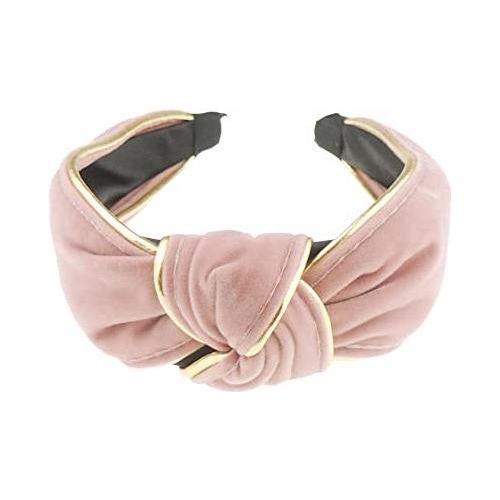 Gold Velvet Evening Top Knot Knotted Twist Twisted Turban Wide Thick Formal Boho Headband Alice Band Women Hair Accessories Hairband For Christmas Birthday Wedding Guest Bridesmaid Party