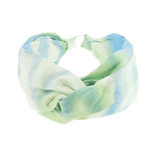 Girls Women Wide Turban Twist Twisted Knotted Pastel Swirls Chiffon Fabric Tie Dye Summer Wedding Party Birthday Bridal Headband Alice BandHair Accessories Hairband Christmas Bridesmaid