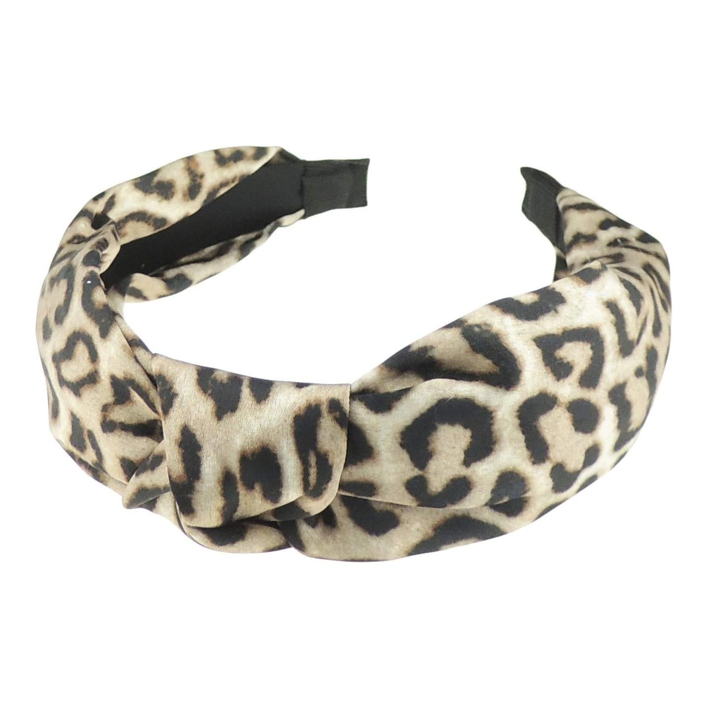 Women Girls Draped Top Knot Chiffon Headband Alice Band Animal Print