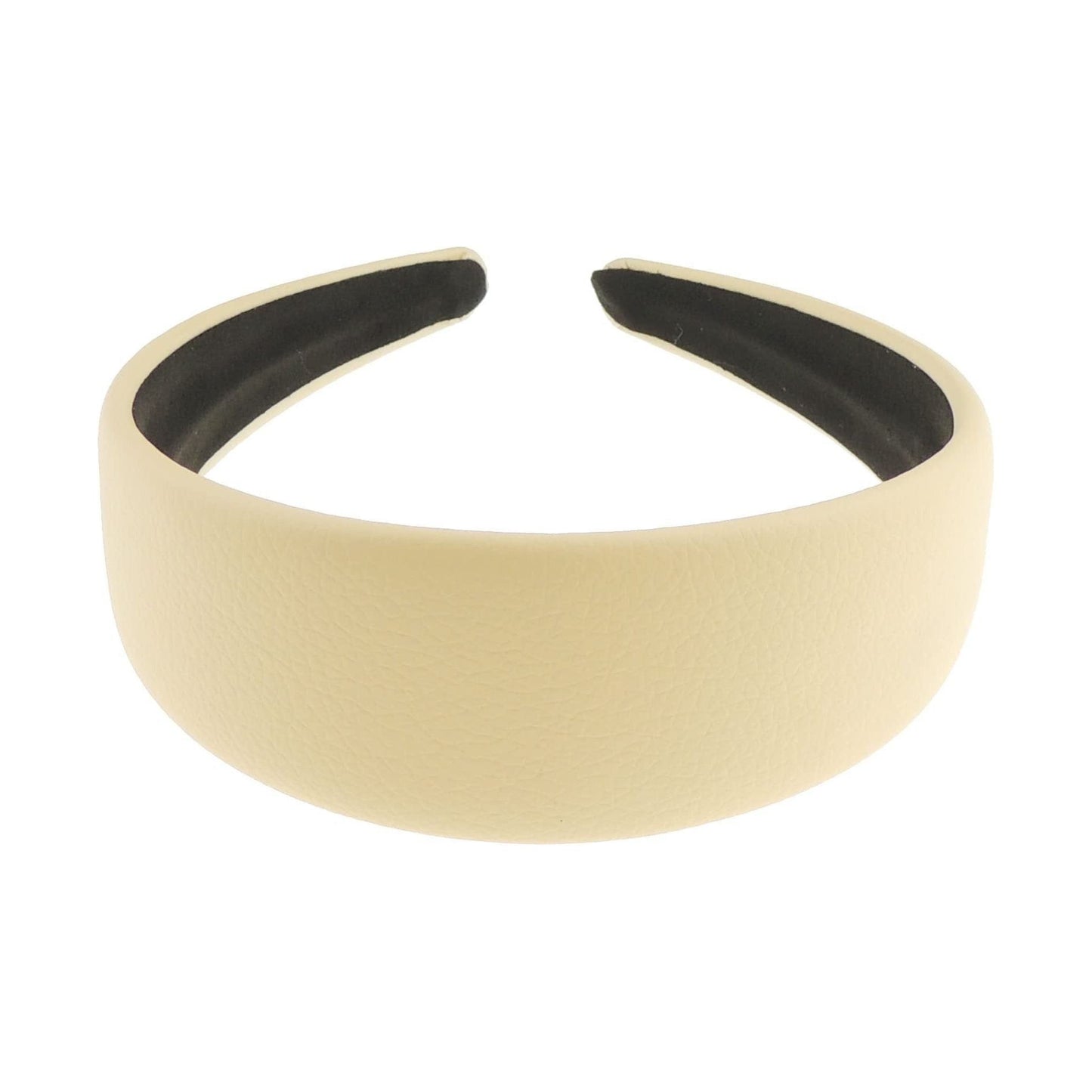 Ladies Leather Look Padded Headband Alice Band