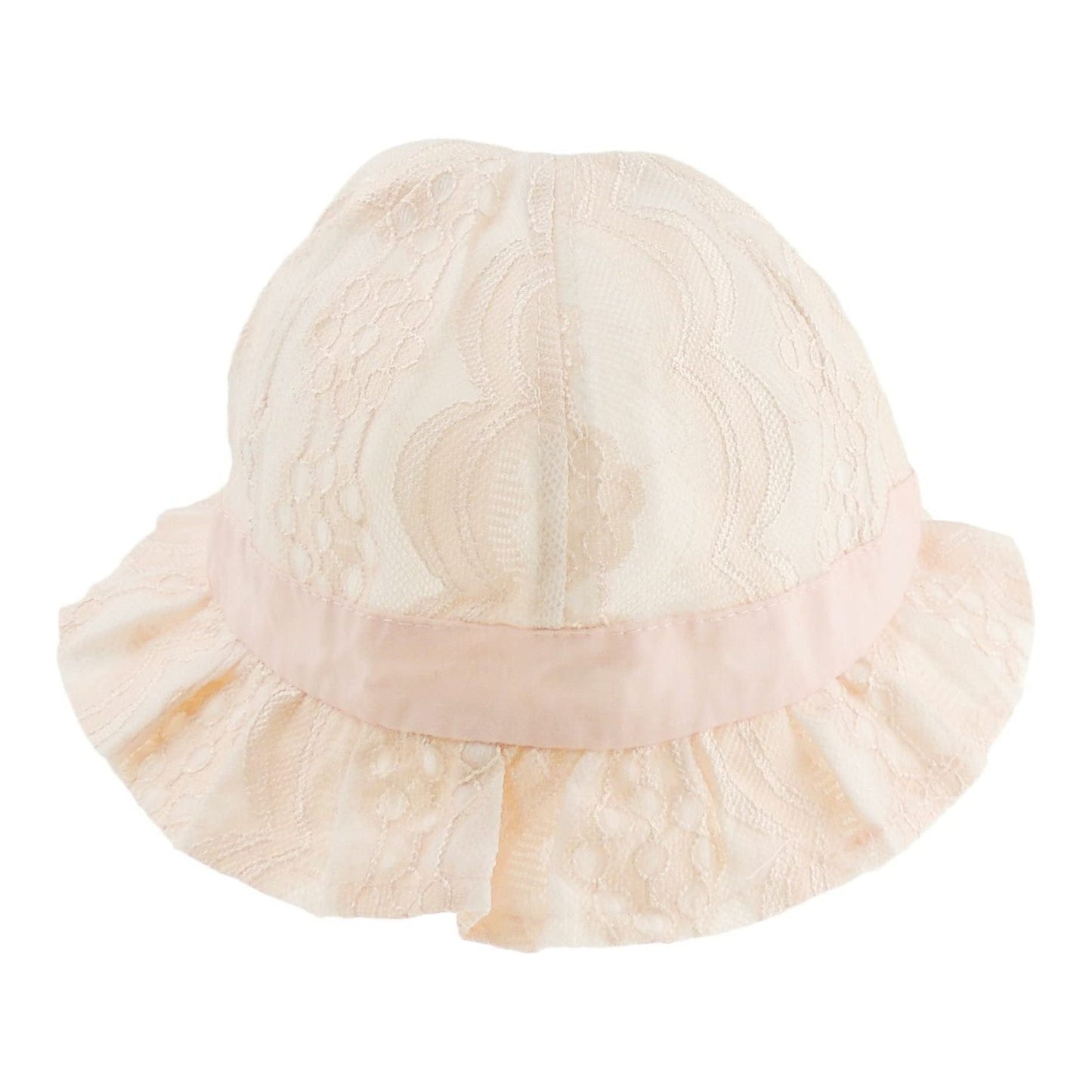 Cute Baby Girls Kids Newborn Lace Bow Pattern Poke Retro Cloche Cap Beanie Bucket Summer Beach Sunhat Sun Hat