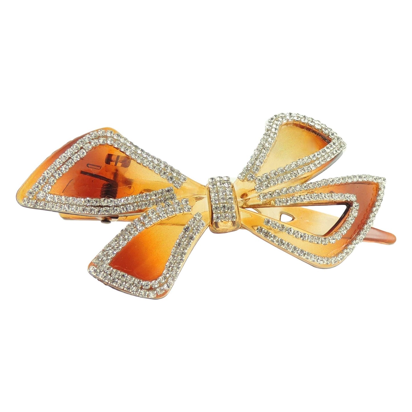 Ladies Crystal Diamante Hair Concorde Alligator Croc Clip Large Bow