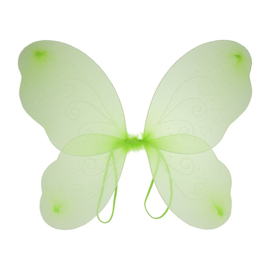 Glamour Girlz Girls Large Fairy Butterfly Princess Party Wings Lime Green