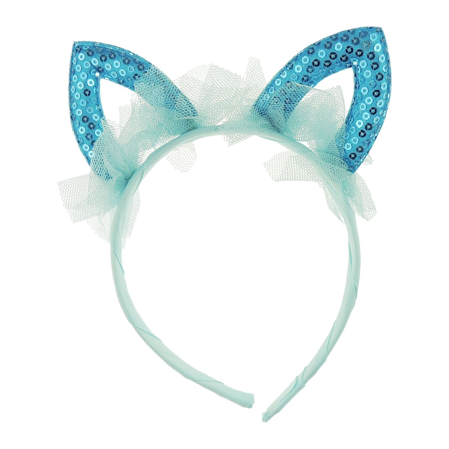 Cute Womens Girls Fancy Dress Up Party Role School Play Costume Christmas Hen Do Halloween Deely Deeley Bopper Animal Ears Headband Hairband Hair Alice Band Sequin Lace Cat