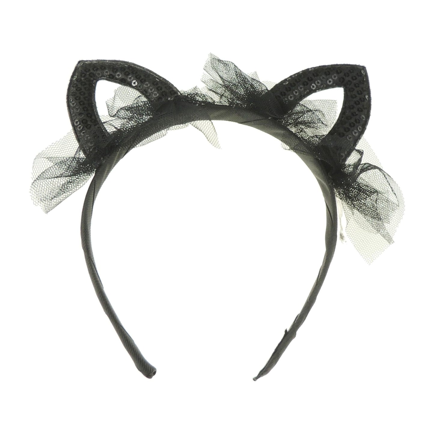 Cute Womens Girls Fancy Dress Up Party Role School Play Costume Christmas Hen Do Halloween Deely Deeley Bopper Animal Ears Headband Hairband Hair Alice Band Sequin Lace Cat