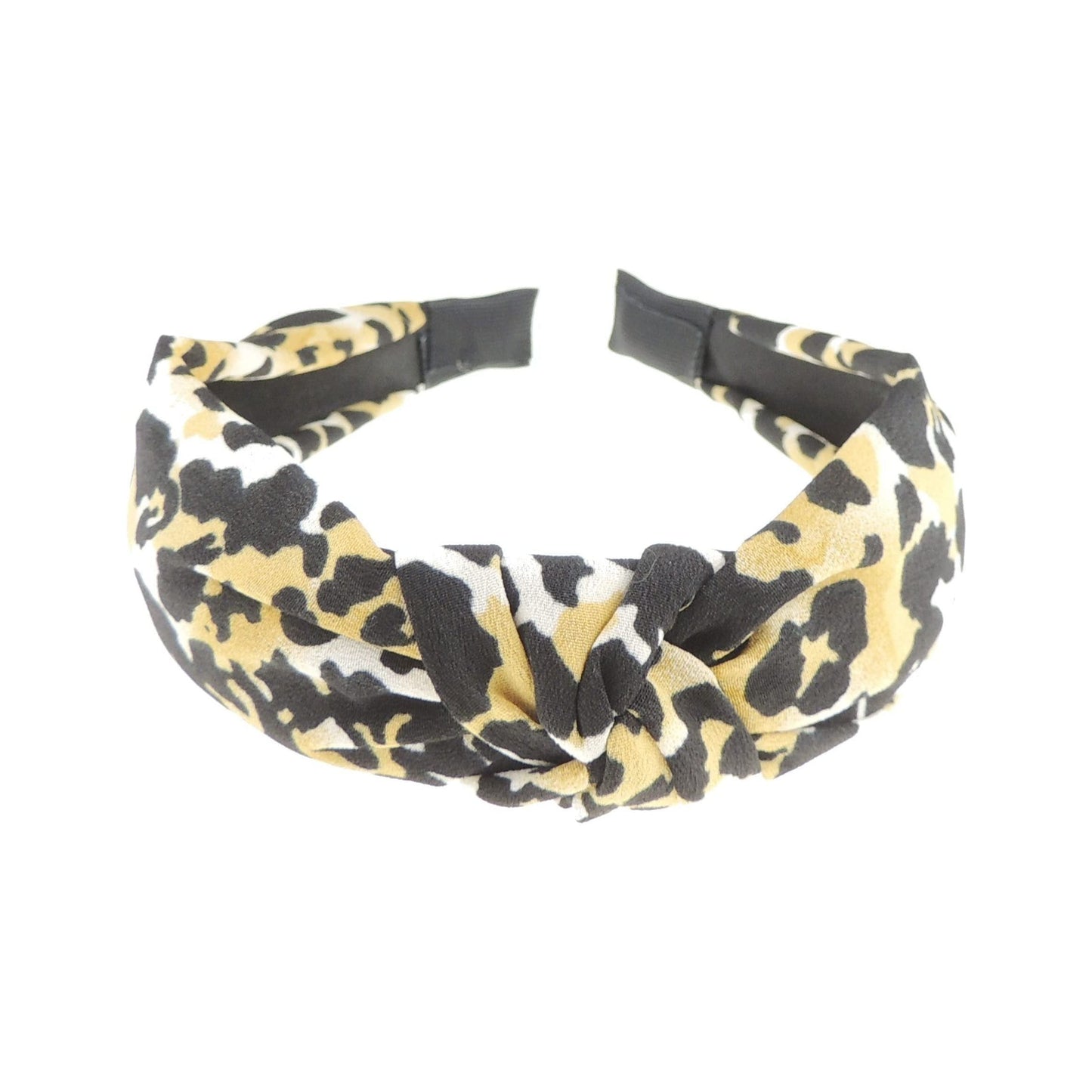 Women Girls Draped Top Knot Chiffon Headband Alice Band Animal Print