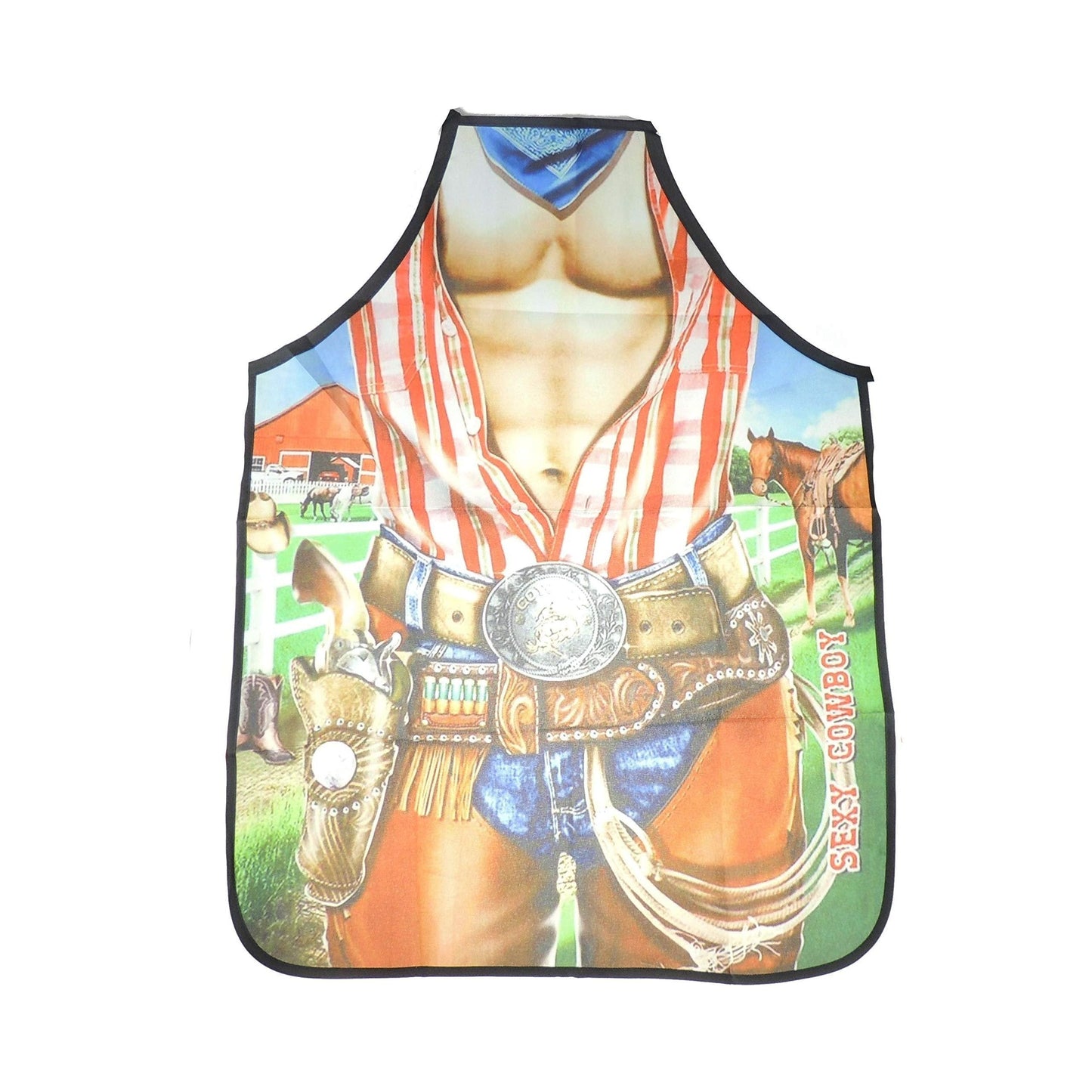 Mens Womens Chef Kitchen Cooking Baking BBQ Rude Joke Naughty Funny Novelty Present Stag Do Party Gift Pinny Pinafore Apron Birthday Christmas Sexy Cowboy Rodeo