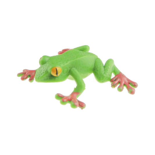 Boys GIrls Kids Childrens Stretchy Lifelike Realistic Play Figurine Figures Sticky Wall Window Tropical Green Red Tree SMALL Frog Toy For Goody Party Favour Bags,Gags,Joke,Naughty Pranksters