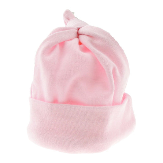 Baby Girls Boys Super Soft Cotton Beanie Hat Cap Single Knot