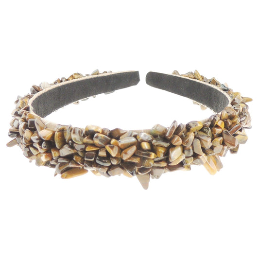 Ladies Coral Stone Rock Look Encrusted 2cm Headband Alice Band