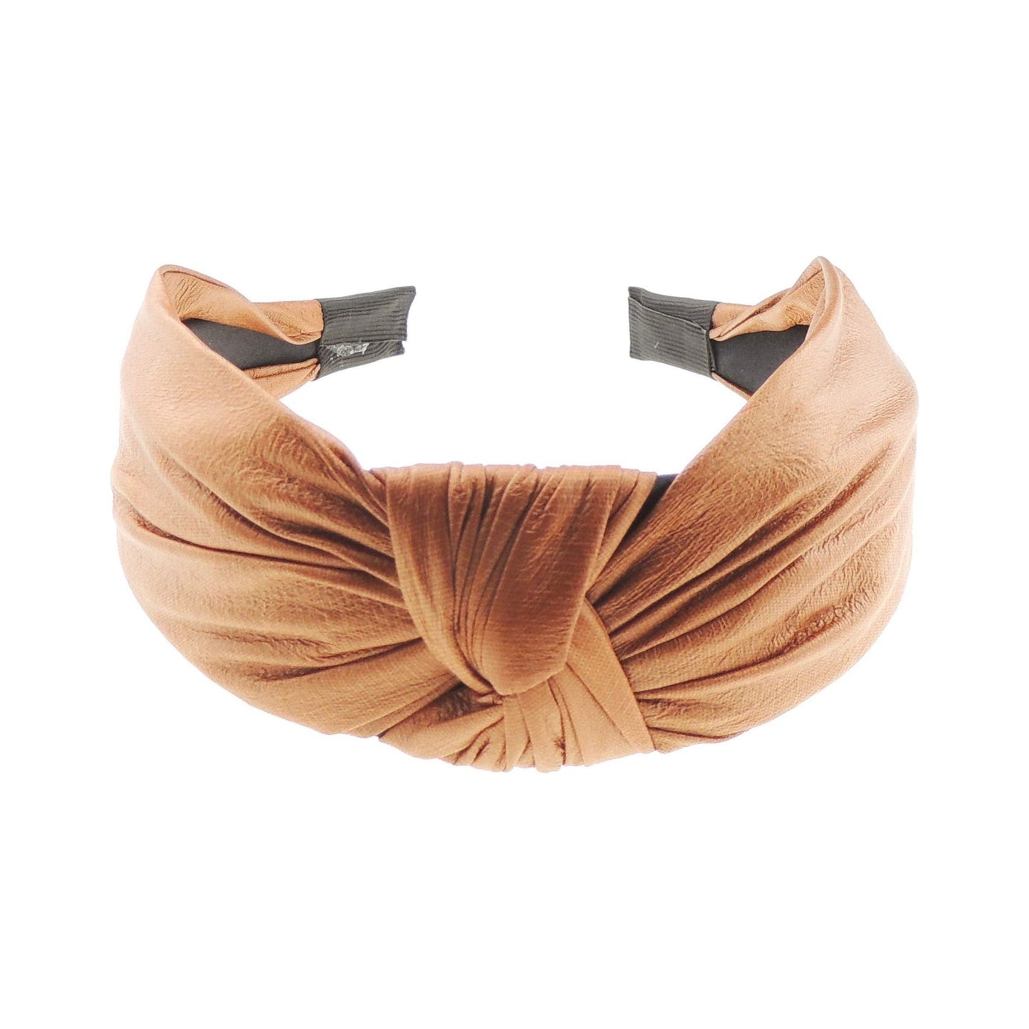 Ladies Wide Soft Leather Look Top Knot Evening Headband Alice Band