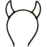 Girls Womens Halloween Fuzzy Covered Narrow .5cm Devil Horns Headband Alice Band