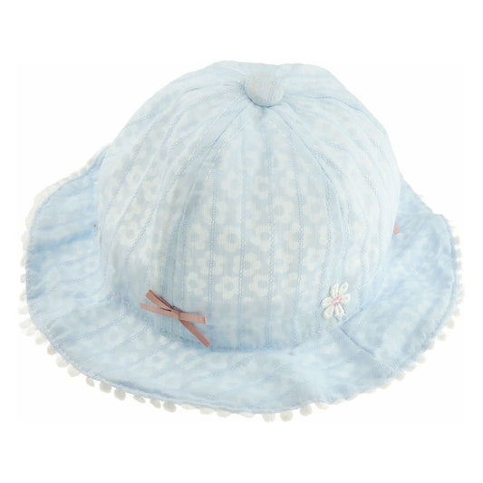 Cute Baby Girls Babies Infant Toddler Newborn Childrens Daisy Floral Print Cotton Sun Hat Beach Bonnet Fisherman Protection Boonie Bush Bucket Beanie Cloche Lace Cap NB 3 6 Months