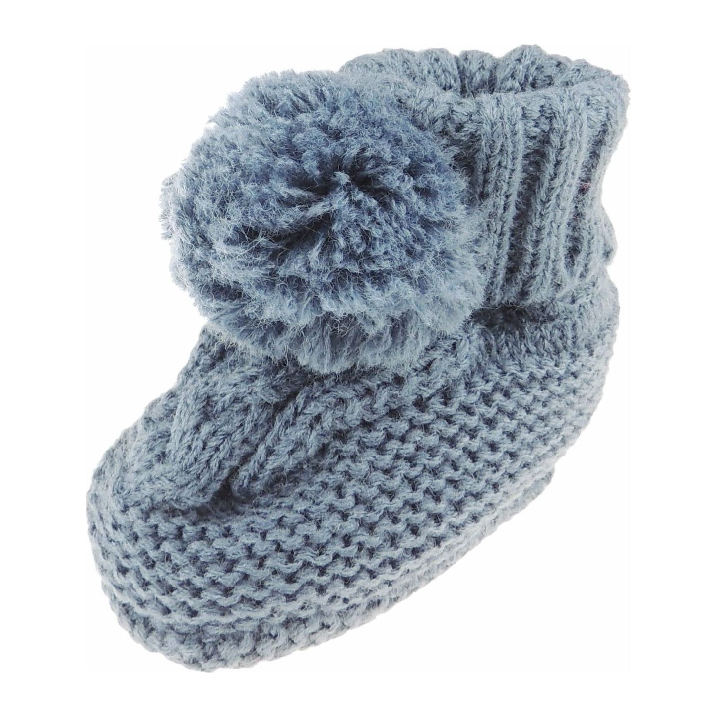 Cute Baby Girls Boys Infant Newborn Babies Warm WInter Crochet Knitted Cable Knit Pom Pom Shower Essential Pram Cot Crib Hospital Bootees Booties House Socks Slippers