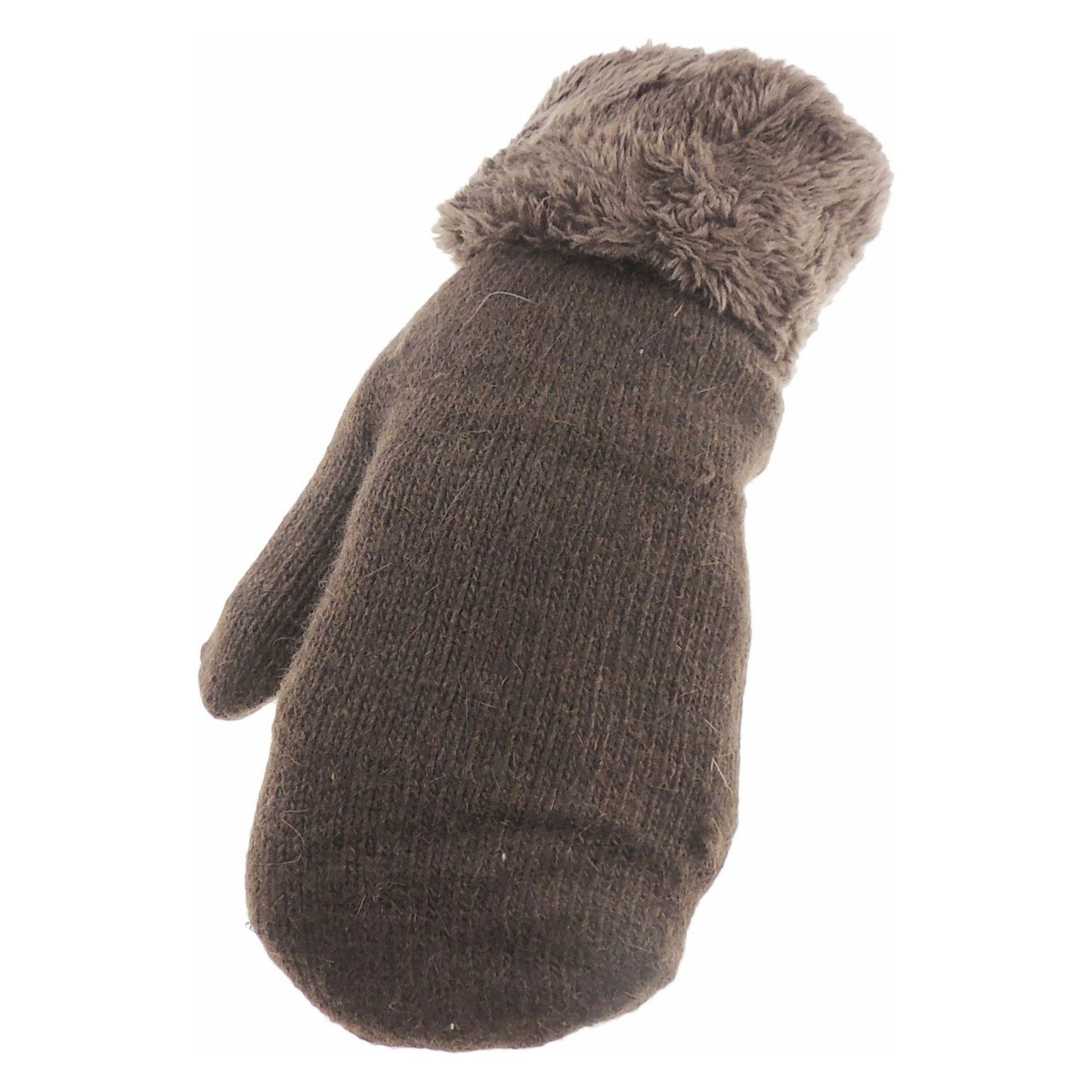 Ladies Thick Fleece Lined Fine Knit Thermal Mittens