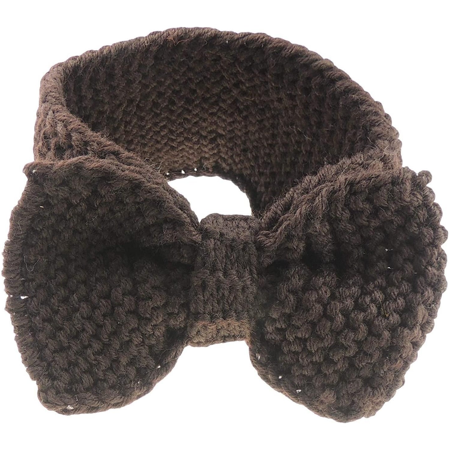 Ladies Warm Winter Knit Bow Detail Headband Wrap Ear Muffs