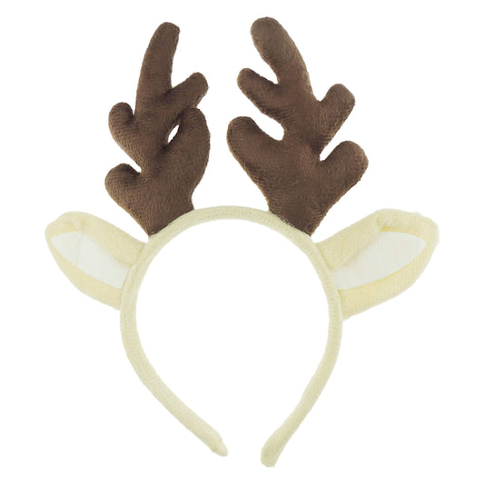 Unisex Womens Mens Festive Christmas Nativity Costume Outfit Party Headband Hair Hoop Alice Band Hairband Deeley Deely Springs Bopper Plush Deer Antler Ears Reindeer Elk Stag