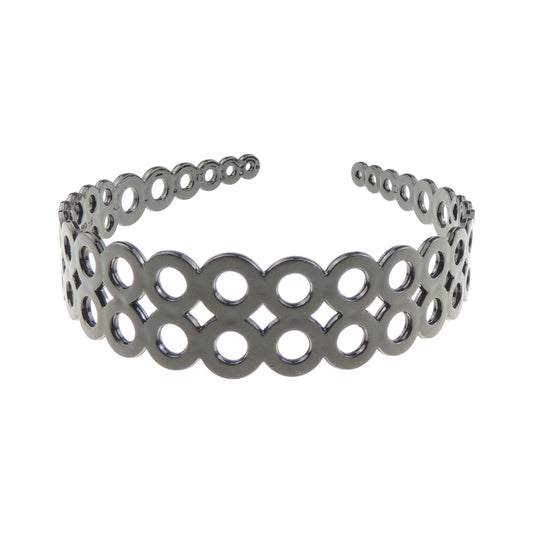 Ladies Girls Stencil Cut Wide Circles Chain Links Headband Alice Band