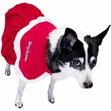 Cute Festive Red Funny Santa Claus Father Christmas Party Boy Girl SMALL DOG BREED ONLY Puppy Kitten Cat Warm Winter Fleece Costume Clothes Jumper Dress Skirt Coat Walking Hoodie Outfit