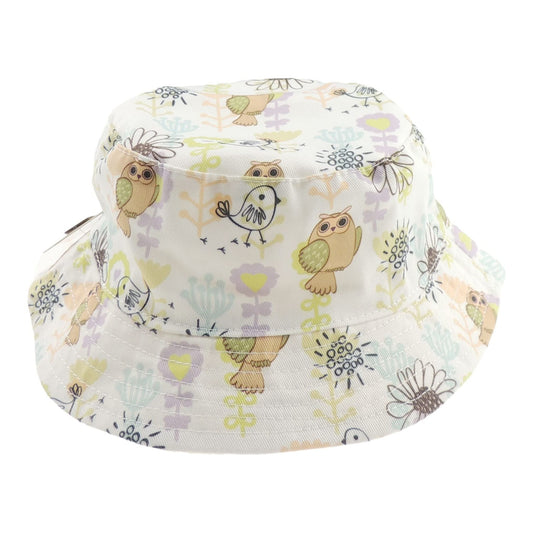 Toddlers Child Boys Girls Unisex Cotton Bush Safari Beanie Sun Hat Newborn to 15 Months White Beige Forest Animals Owl Fox