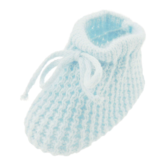 Glamour Girlz New-born Baby Boys Comfort Cotton Booties Tie Up String
