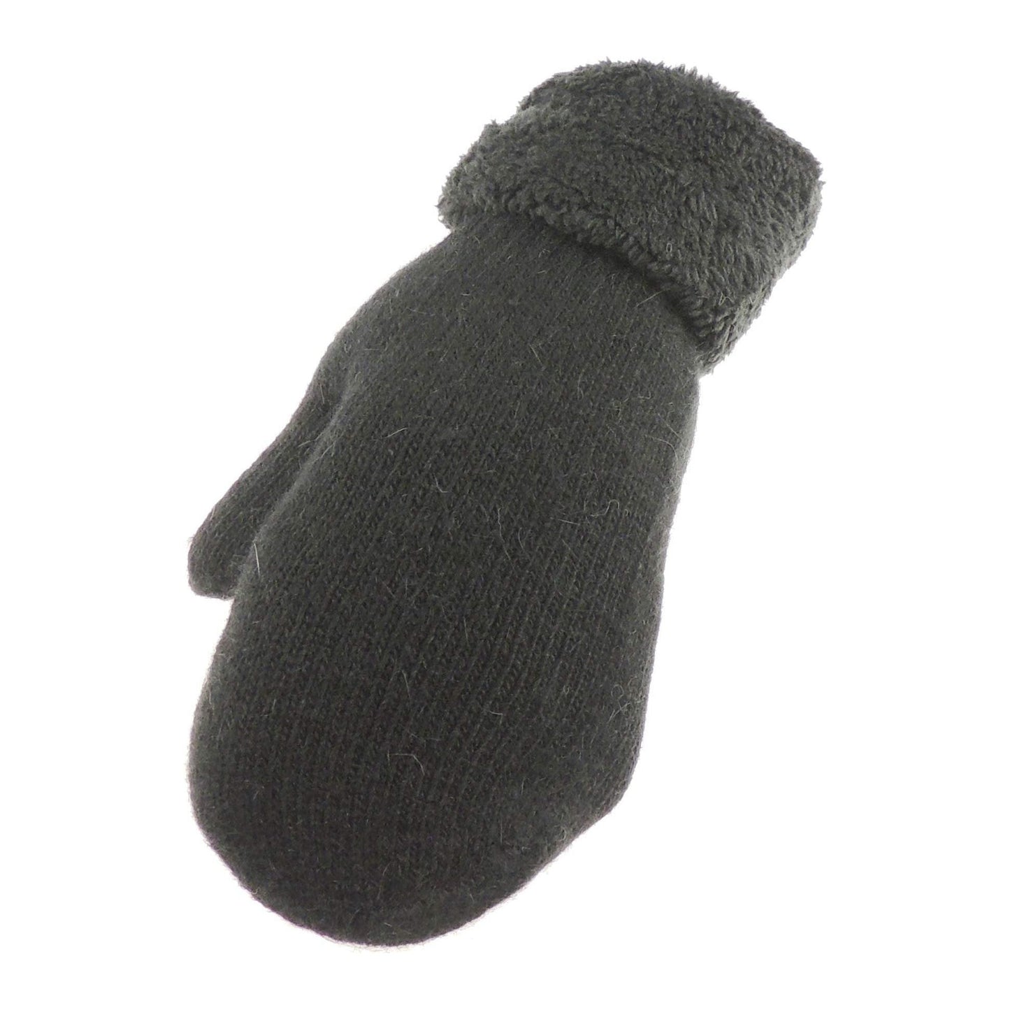 Ladies Thick Fleece Lined Fine Knit Thermal Mittens